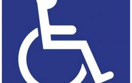 Wheelchair sign blue