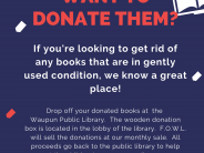 Book donation flyer